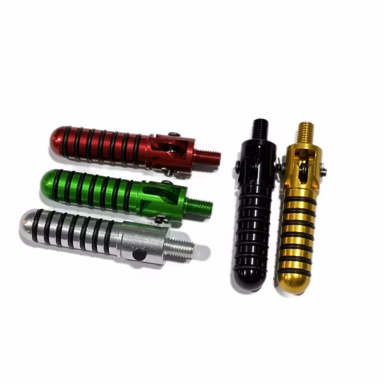 Repose-pieds moletés pour moto en aluminium de 8 mm, anti