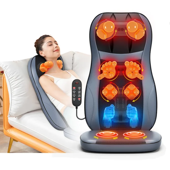 Masseur électrique Portable chauffant et vibrant pour le dos, coussin pour voiture, maison, bureau, lombaire, masseur pour le cou et le corps