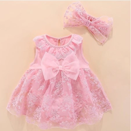 Robes à fleurs pour bébés filles, robes de baptême, vêtements de baptême pour nouveau-nés, Tutu de princesse, anniversaire, blanc, rose, rouge, avec nœud et bandeau pour cheveux