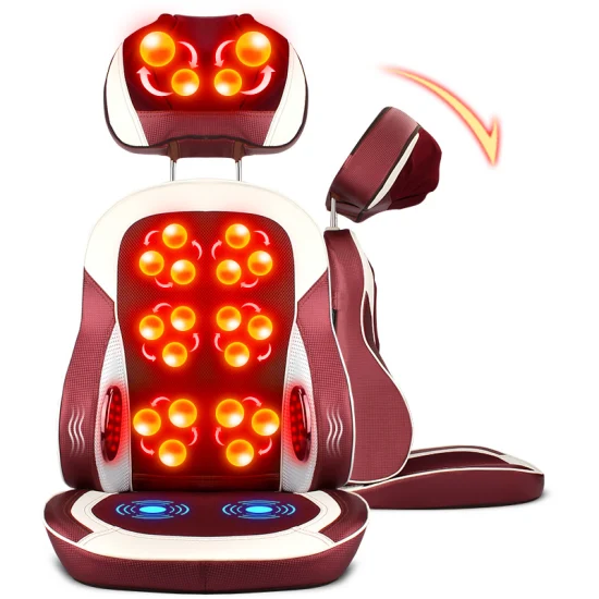 Meilleur coussin de Massage lombaire électrique Portable Shiatsu pour le bas du corps, avec chaleur, Massage du dos du siège de voiture